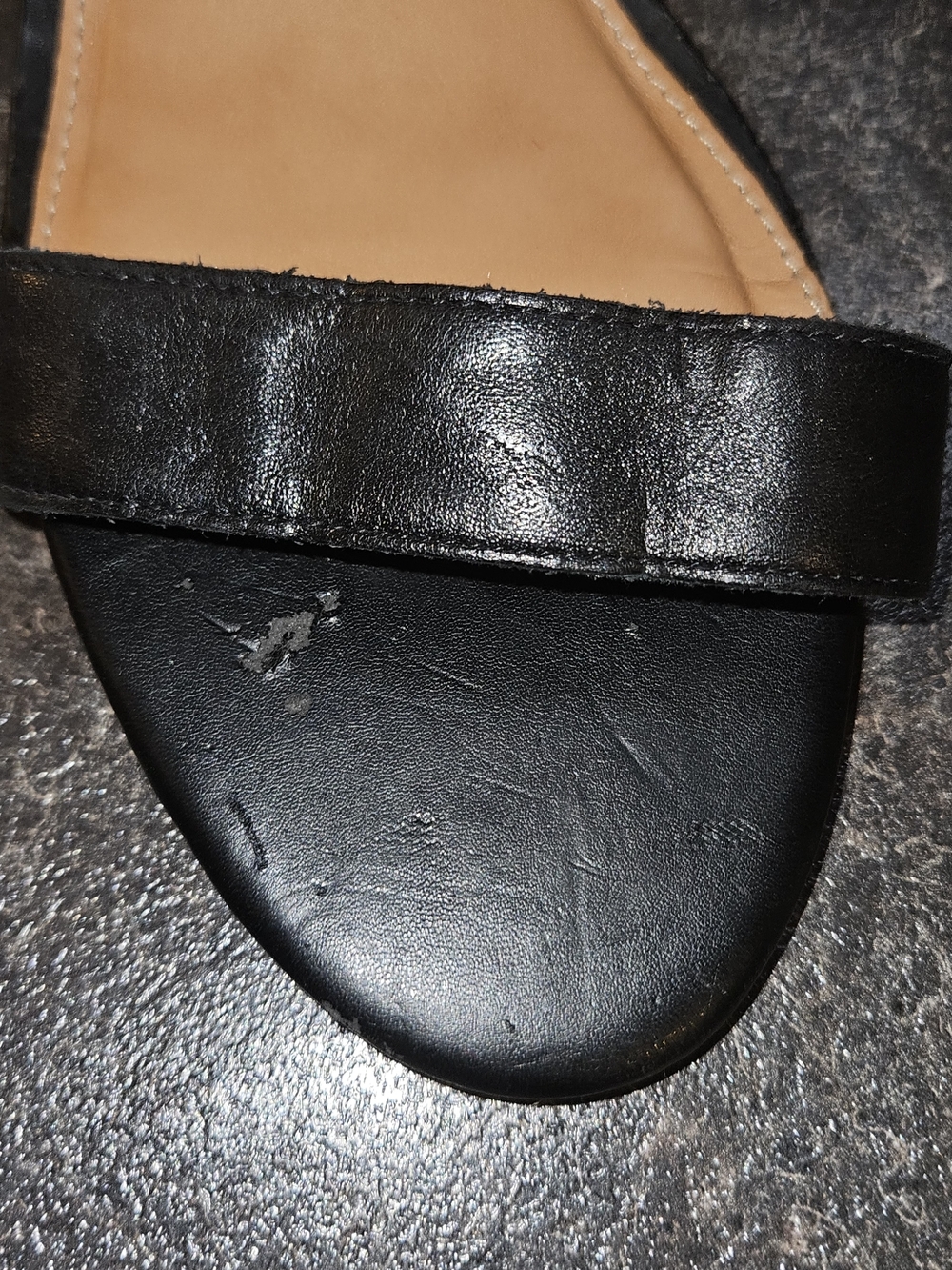 💝2/$10💝Steve Madden Black Leather Open-Toe Ankle Strap Sandals - Picture 3 of 5